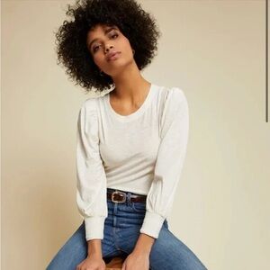 Nation LTD Cream Long Sleeve Top